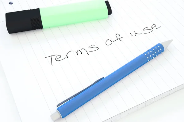 Terms of use — Stock Photo, Image