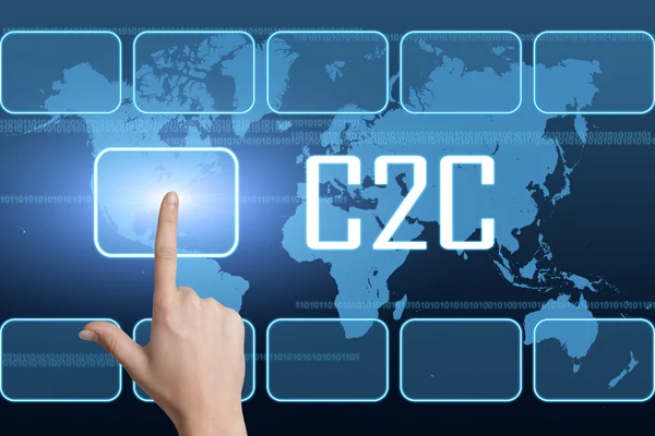 Концепция C2C — стоковое фото