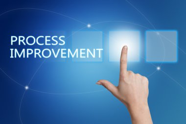 Süreç iyileştirme - mavi arka plan ile arabiriminde el basarak düğmesini.