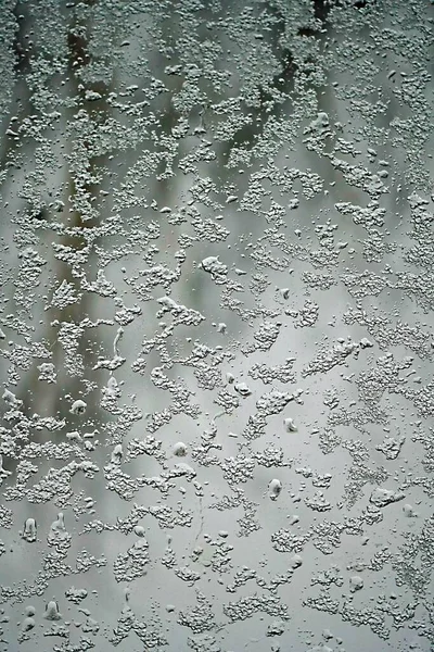Neve Molhada Vidro Janela Textura Água Gelo — Fotografia de Stock