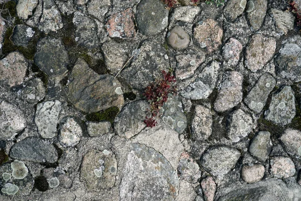 Uma Parede Pedra Cortada Granito Massa Superfície — Fotografia de Stock