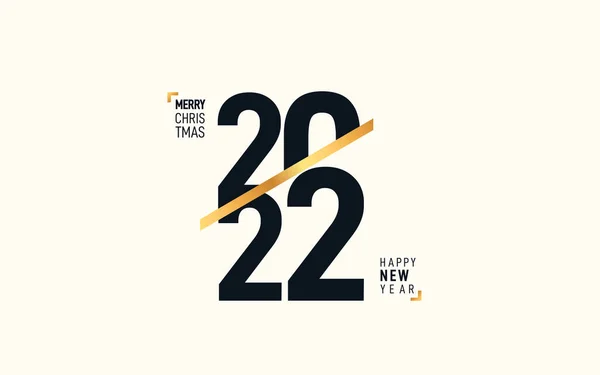 Trendy Design 2022 Happy New Year 2012 Text Design 네트워크 — 스톡 벡터