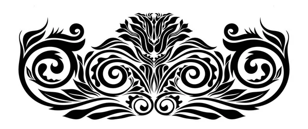 Kaligrafik motifli Filigran kraliyet arması, çiçek süsü. Klasik stil bölücü tasarım ögesi. Davetiyeler, sertifikalar, markalaşma, kitap düzeni, klasik tasarım için zarif dekoratif vektör.