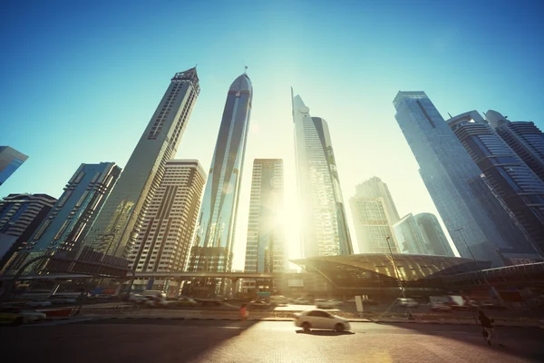 Sheikh Zayed road, Emiratos Árabes Unidos — Foto de Stock