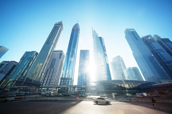 Scheich Zayed Road, vereinte arabische Emirate — Stockfoto