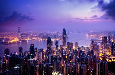 Victoria tepesinden Hong Kong.
