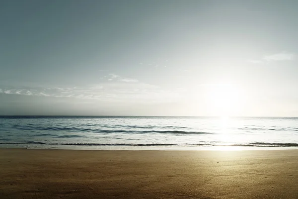 Tramonto sulla spiaggia delle Seychelles — Foto Stock