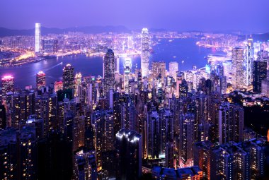 Victoria tepesinden Hong Kong.
