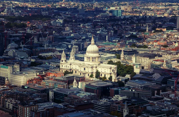 Vue aérienne avec la cathédrale Saint-Paul Londres, Royaume-Uni — Photo