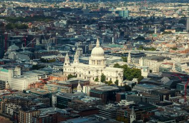 st. Paul'ın Katedrali Londra, İngiltere ile havadan görünümü