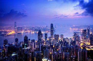 Victoria tepesinden Hong Kong.