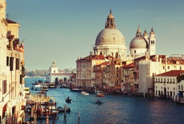 Büyük Kanal ve Bazilika Santa Maria della Salute, Venedik, İtalya