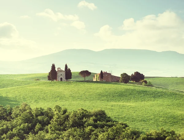 Manhã em Toscana, Italia — Fotografia de Stock