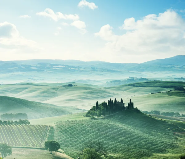 Mañana en Toscana, Italia — Foto de Stock