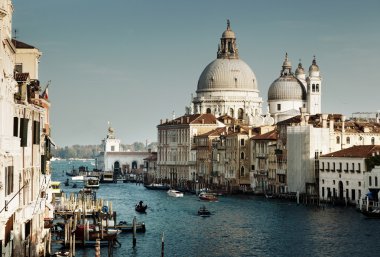 Büyük Kanal ve Bazilika Santa Maria della Salute, Venedik, İtalya