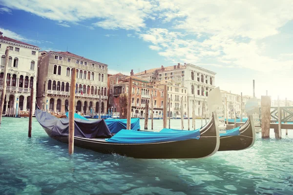 Gondels in Venetië, Italië. — Stockfoto