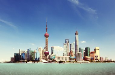 Güneşli bir günde Şangay silüeti, Çin