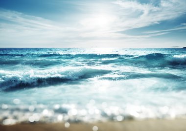 günbatımı zamanı, tilt shift etkisi Beach'de