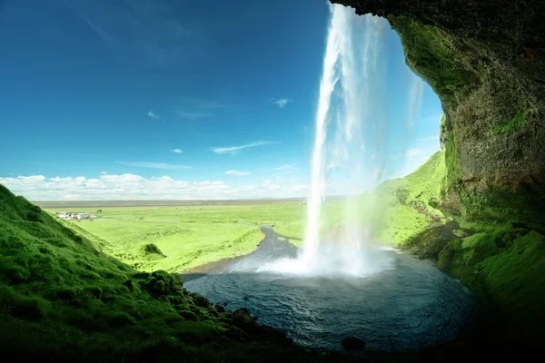 Seljalandfoss vattenfall, Island — Stockfoto