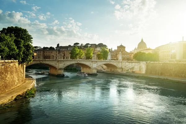 Vista del Vaticano al atardecer, Roma — Foto de Stock