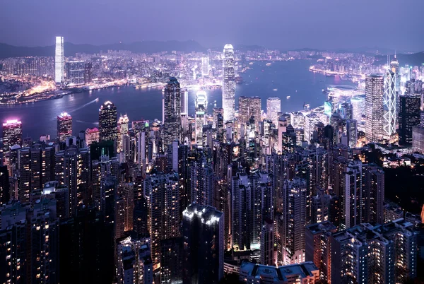 Hong kong vom victoria peak — Stockfoto