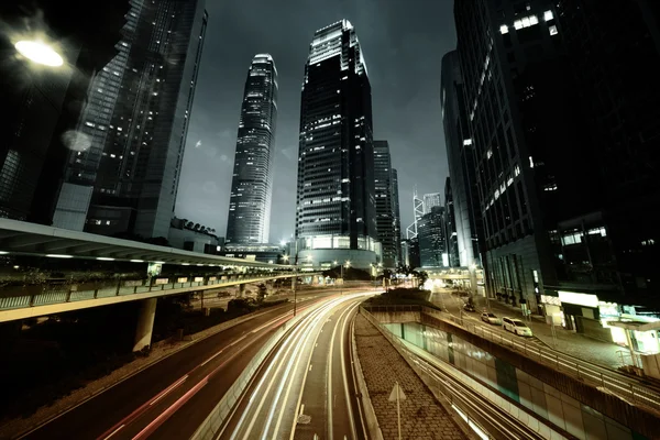 Трафік в Hong Kong в Вечерние — стокове фото