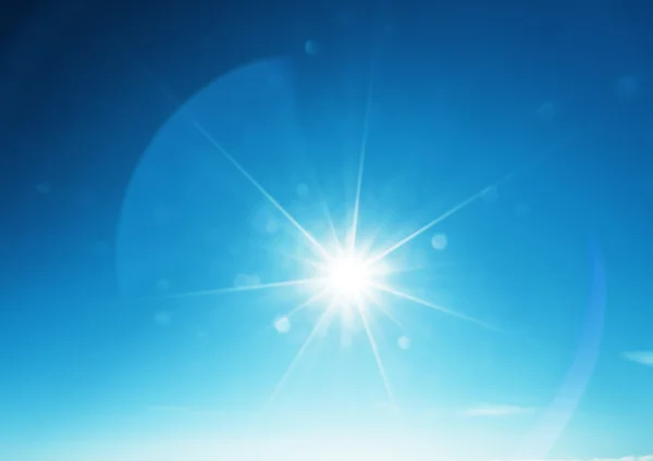 Blue sky and sun — Stock Photo, Image