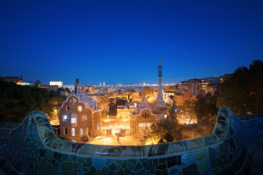 Barselona, İspanya 'da Park Guell