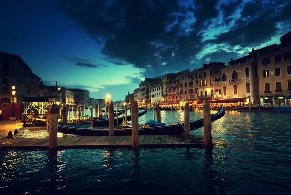 Grand Canal au coucher du soleil, Venise, Italie — Photo