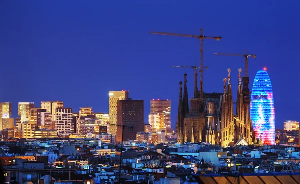 Skyline van Barcelona, Spanje — Stockfoto
