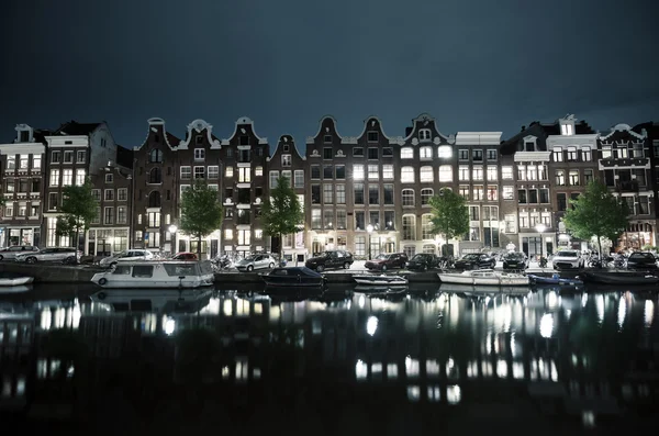 Nattvisning i amsterdam, holland — Stockfoto