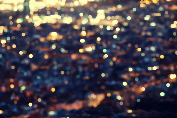 Bokeh of night Barcellona, Spagna — Foto Stock