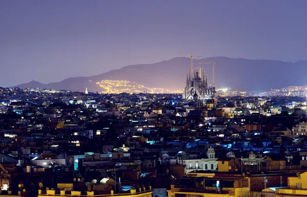 Barcelona em horário de pôr do sol, Espanha — Fotografia de Stock