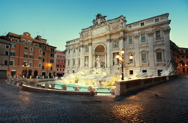 Trevi fontein ochtend tijdig, Rome — Stockfoto