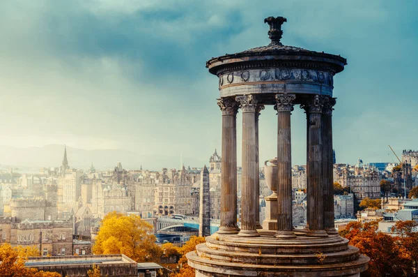 Edinburgh City Skyline Från Calton Hill Storbritannien — Stockfoto