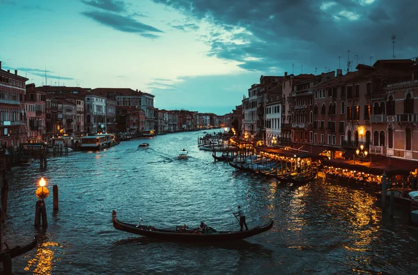 Grand Canal Bij Zonsondergang Venetië Italië — Stockfoto