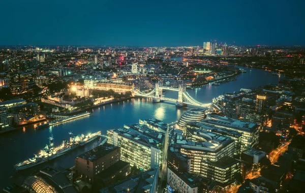 London Luftaufnahme Mit Tower Bridge Großbritannien — Stockfoto