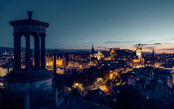 Edinburgh City Skyline Calton Hill Royaume Uni — Photo