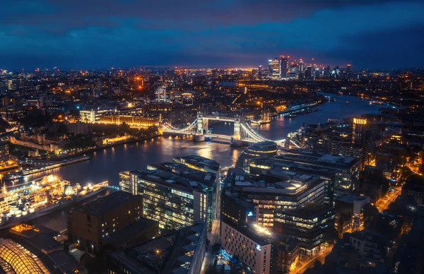 Londres Vue Aérienne Avec Tower Bridge Royaume Uni — Photo