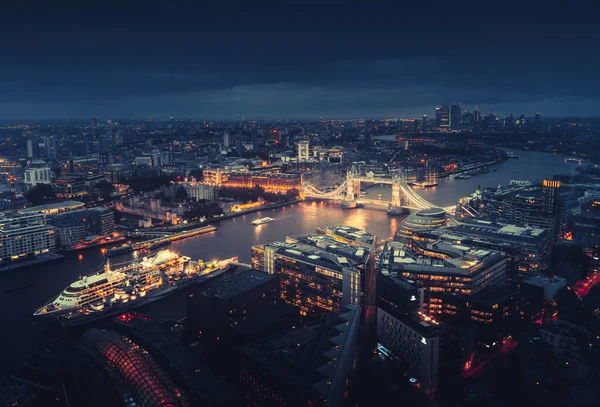 London Luftaufnahme Mit Tower Bridge Großbritannien — Stockfoto