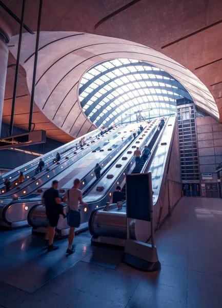 Canary Wharf Metro Station London England — Stock Photo, Image