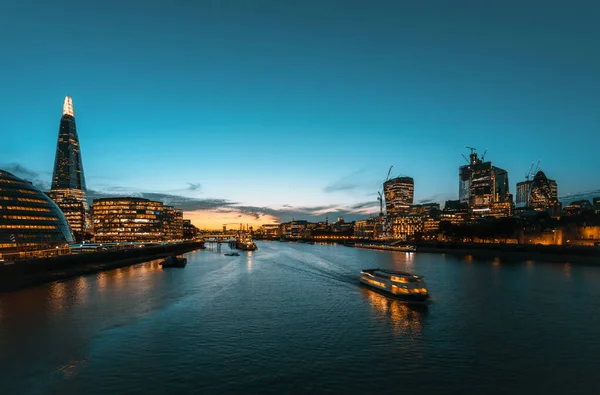 Ορίζοντας Λονδίνου Από Tower Bridge Ηνωμένο Βασίλειο — Φωτογραφία Αρχείου