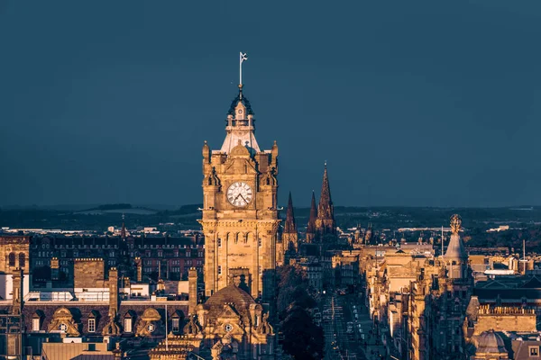 Stadtsilhouette Von Edinburgh Vom Calton Hill Großbritannien lizenzfreie Stockbilder