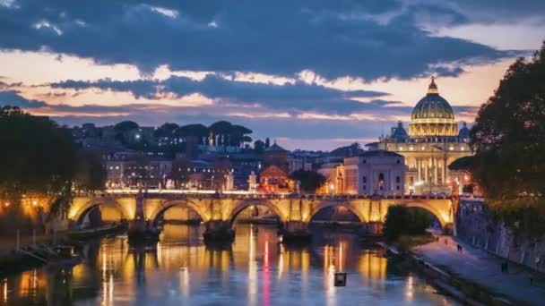 Bazylika Piotra Watykan Rzym Włochy — Wideo stockowe