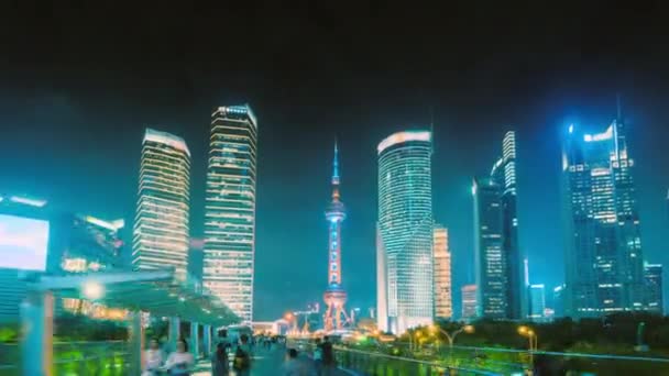 Υπερ Lapse Pudong Οικονομική Περιοχή Shanghai Κίνα — Αρχείο Βίντεο
