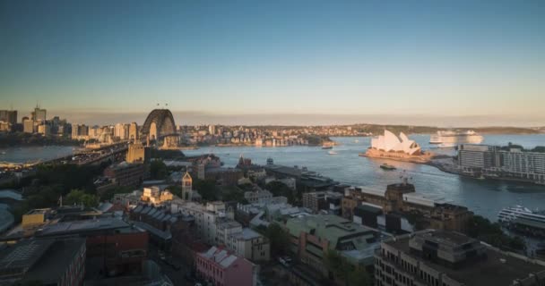Αεροφωτογραφία Του Σίδνεϊ Harbour Bridge Αυστραλία — Αρχείο Βίντεο