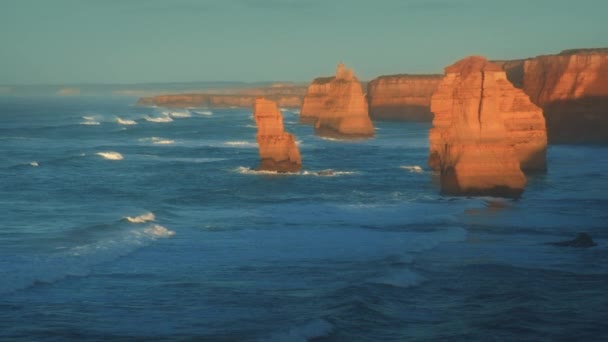 Doce Apóstoles Hora Del Amanecer Australia — Vídeos de Stock