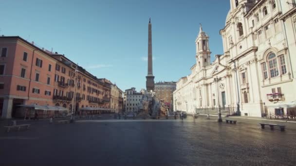 Piazza Navona Rómában Olaszország — Stock videók