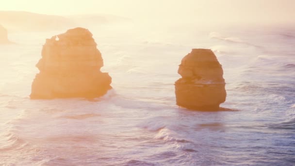 Doce Apóstoles Hora Del Amanecer Australia — Vídeos de Stock