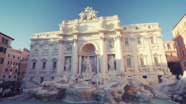 Fuente Trevi Roma Italia — Vídeo de stock